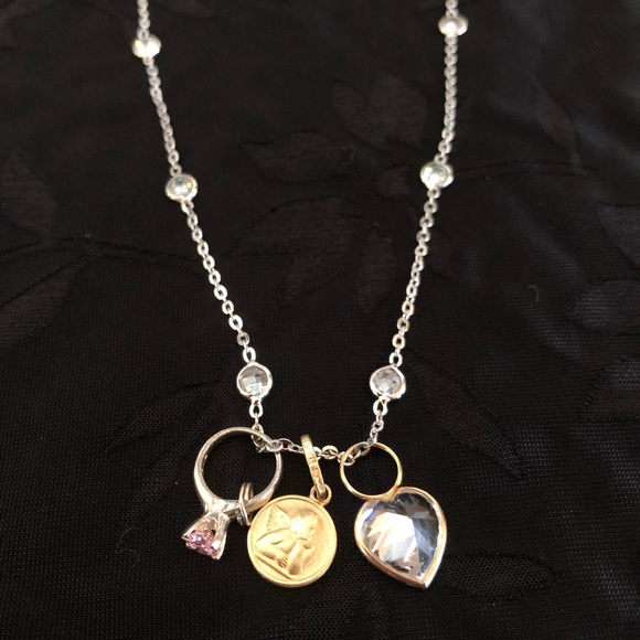 Jewelry - 3pc Charm sterling silver necklace. Jewelry - 3pc Charm sterling silver necklace.